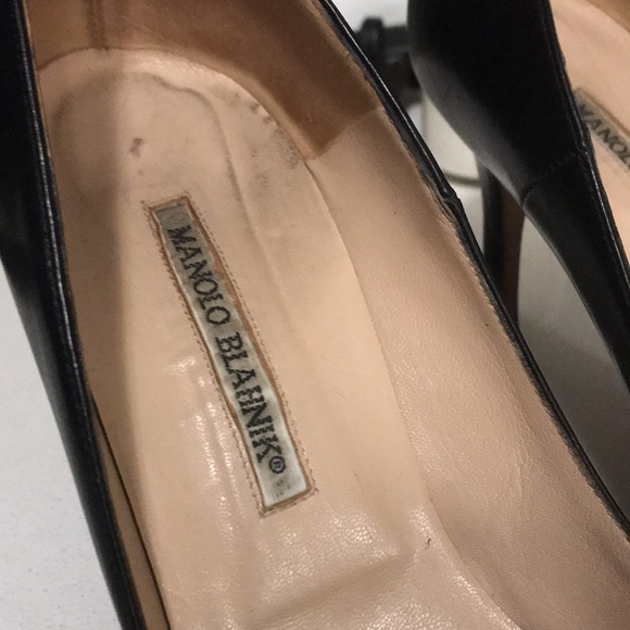 Manolo blahnik - black leather vintage - size 8.5 -9 as is condition - Picture 15 of 17
